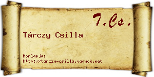 Tárczy Csilla névjegykártya