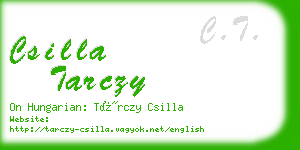 csilla tarczy business card